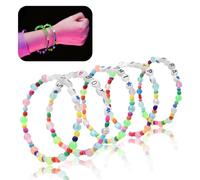 playneeu Braccialetti colorati per bambini e adulti, braccialetti elastici elastici con parole divertenti, colori vivaci, bomboniere, regali e accessori quotidiani, One Size, Plastica, Nessuna pietra