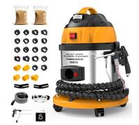 PLAYOCCAR HTS558 Sabbiatrice di Noce Professionale per Auto, Detergente per Rimozione Carbonio Valvole di Aspirazione Motore, Set Completo con 23 Adattatori Universali