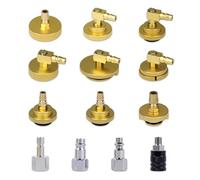 PLAYOCCAR Kit adattatore per cilindro principale spurgo freno, set di adattatori per spurgo freni con 1 connettore rapido e 3 connettori specifici, per varie serie di veicoli.