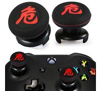 Playrealm FPS Thumbstick Grip Copri Levette Analogiche e Estensore Stampa Gomma da Cancellare Silicone Presa Copertina 2 Set per Controller Xbox Series X/S e Xbox One (Pericolo Di KANJI)