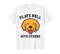 Plays Well Others Dog Maglietta