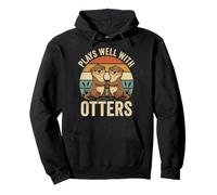 Plays Well with Otters Felpa con Cappuccio