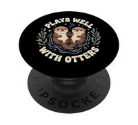 Plays Well With Otters PopSockets PopGrip Adesivo