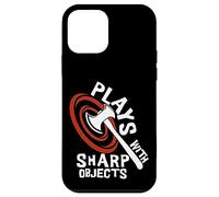 Plays With Sharp Objects Funny Axe Throwing Lover Custodia per iPhone 12 mini
