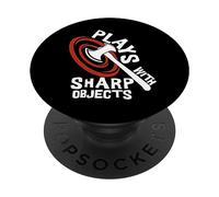 Plays With Sharp Objects Funny Axe Throwing Lover PopSockets PopGrip Adesivo