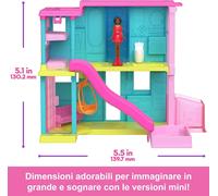 Playset Casa Delle Bambole Barbie Mini Barbieland Con Bambola Da 3,8 Cm, Mobili