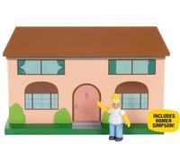Playset Casa Diorama Soggiorno Pacific dei Simpson Jakks, con licenza ufficiale, include mini statuetta di Homer da 6 cm e accessori, divertenti funzioni interattive, regalo per bambini