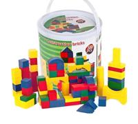 Playset Costruzioni in Legno 100 Mattoncini Giocattolo Bambini Gioco Educativo