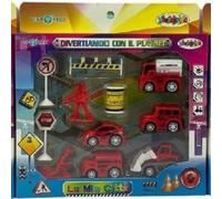 PLAYSET COSTRUZIONI LA MIA CITTÀ VIGILI DEL FUOCO CON PERSONAGGI VEICOLI SEGNALI