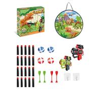 Playset di freccette per dinosauri, giochi per feste di lancio, doppi oggetti di scena per il tiro, Divertente tiro sportivo al coperto, regali per bambini di età superiore ai 3 anni