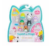 Squish-a-longs SQAL0088-Confezione da 14 pezzi, contiene 14 x 2,5 cm Mini quish con 4 accessori, 1 x anello e 1 x guida per collezionisti (onda 3, stile 2) da collezionare, scambiare e giocare