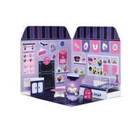 Playset Kuromi Ramen Shop 40+ Stickers and 6 cm Figurine | 3D Casa Ristorante Adesivi Riutilizzabili | Kawaii Foodcourt Sticker House | Comansi