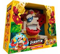PIRATIX Gorilla Temple - Tempio Gorilla Piratix con molteplici nascondigli, segreti e prove da superare. Contiene 1 tempio, 4 monete (1 esclusiva), 1 totem dorato, 2 piratix esclusivi e 3 accessori