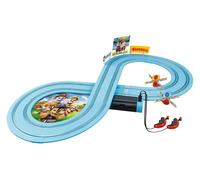 Carrera First PAW Patrol, On The Track - pista di gioco con Chase & Marshall, regolatore manuale adatto ai bambini, distanza di 2,4 metri e elementi interattivi, per piccole corse e avventure