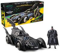 dc comics, set BATMAN FOREVER Batmobile + action figure di Batman, Batman rétro da 12,7 cm, Batmobile semitrasparente da 50 cm, edizione da collezione, per fan dai 4 anni in su