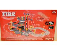 Playset stazione dei pompieri con pick-up veicolo antincendio elicottero 76 p...