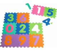 Playshoes 308744 - Tappetino puzzle per neonati e bambini, numeri da 0 a 9, in schiuma, 10 pezzi