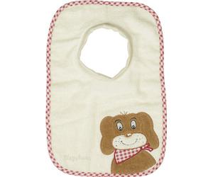 Playshoes - Bavaglino da infilare con cagnolino, 27 x 26 cm, colore: Beige