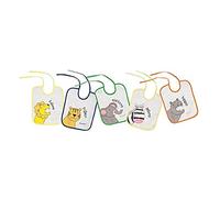 Playshoes Bavaglino da Legare Impermeabile Con Motivo Animale, Set di 5 Pezzi