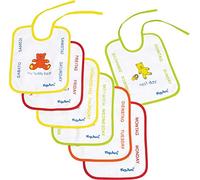 Playshoes Bavaglino da Legare Impermeabile Con Motivo Giocattolo, Set di 7 Pezzi