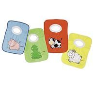Playshoes Bavaglino per Neonato Impermeabile Con Motivo Animale, Set di 4 Pezzi