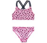 Playshoes Bikini a Due Pezzi da Bambina, Pink Allover Leo, 110/116 cm