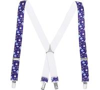 Playshoes Bretelle Elastiche, Bretelle per bambini regolabili Unisex - Bambini e ragazzi, Stelle Blu, 60