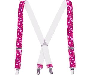 Playshoes Bretelle Elastiche, Bretelle per bambini regolabili Unisex - Bambini e ragazzi, Stelle Rosa, 60