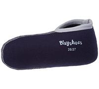 Playshoes Calzini-stivali, Caldi calzini da stivale in gomma Unisex - Bambini e ragazzi, cotone blu scuro/grigio, 20/21