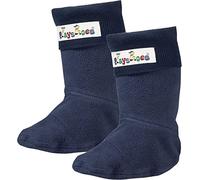 Playshoes Calzini-stivali, Caldi calzini da stivale in gomma Unisex - Bambini e ragazzi, pile blu scuro, 22/23