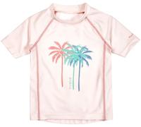 Playshoes Camicia da Nuoto Unisex per Bambini, Modello Rash Guard, Palme Ecru, 98 cm-104 cm