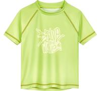 Playshoes Camicia da Nuoto Unisex per Bambini Rash Guard Shirt, Colore: Green Wave, 134-140