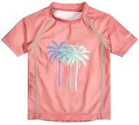 Playshoes Camicia da Nuoto Unisex per Bambini Rash Guard Shirt, Motivo: Corallo e Palme, Modello 110-116