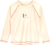 Playshoes Camicia Unisex a Manica Lunga per Bambini Rash Guard, tavola da Surf Lunga Color Ecru, 74/80 cm