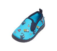 PLAYSHOES Ciabatta 'Baustelle' turchese / blu scuro / colori misti Bambini PLAYSHOES 18,5 turchese / blu scuro / colori misti