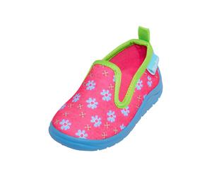 PLAYSHOES Ciabatta blu cielo / lime / rosa Bambini PLAYSHOES 28,5