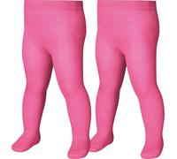 Playshoes Collant, Calzamaglia Unisex - Bambini e ragazzi, confezione doppia rosa, 74/80