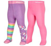 Playshoes Collant, collant Unisex - Bambini e ragazzi, Set di 2 unicorni, 110/116