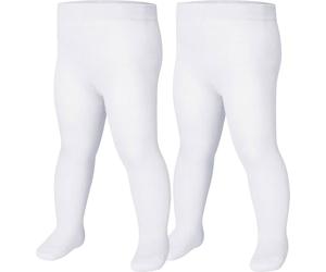 Playshoes Collant termici, Collant caldi Unisex - Bambini e ragazzi, confezione doppia bianca, 86/92