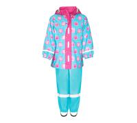 PLAYSHOES Completo funzionale 'Eulen' turchese / rosa / rosa / nero Bambini - Bimbo - Bambino (taglie 92-140) - Abbigliamento - Outdoor - Indumenti impermeabili PLAYSHOES 98