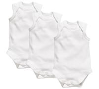 Playshoes Confezione multipla di body per bambini Unisex - Bambini e ragazzi, Bianco Senza Bracciolo, Confezione Da 3, 62-68