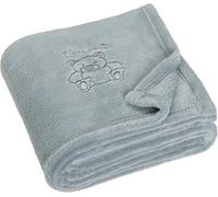 Playshoes Coperta in Pile, Coperta Neonato, Pile Bebè, Plaid in Pile, Versatile Coperta Coccolone per Bambini e Bambine, 100 x 150 cm, con Ricamo ad Orso, Grigio