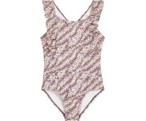Playshoes Costume da Bagno da Ragazza, Fiori Viola, 74/80 cm