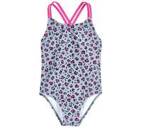 Playshoes Costume da Bagno per Bambina, Grigio Allover Leo, 134/140 cm