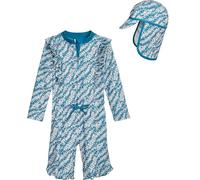 Playshoes Costume Intero a Maniche Lunghe e Berretto da Bagno con Protezione UV 50+ Protezione Solare