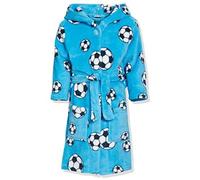 Playshoes - Fleece-bademantel Fuball, Accappatoio Bambino, Blu (original), 122 (122/128)