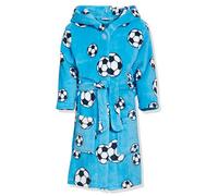 Playshoes Accappatoio in pile per bambini, Vestaglia Unisex - Bambini e ragazzi, calcio azzurro, 158/164