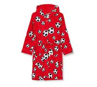 Playshoes Accappatoio in pile per bambini, Vestaglia Unisex - Bambini e ragazzi, calcio rosso, 98/104