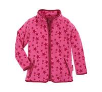 Playshoes Fleece-Jacke, Giacca in Pile Unisex - Bambini e ragazzi, Rosa (Stars), 80