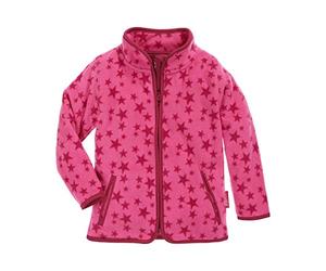 Playshoes Fleece-Jacke, Giacca in Pile Unisex - Bambini e ragazzi, Rosa (Stars), 98